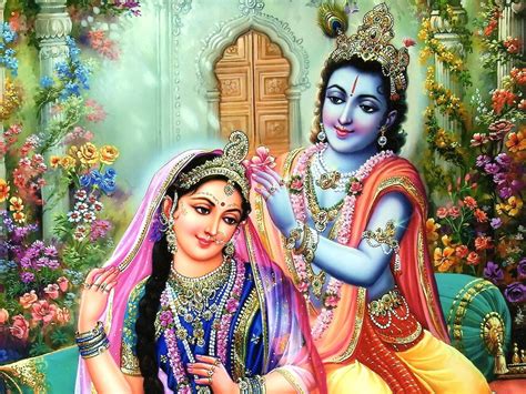 Download Divine Splendor of Lord Krishna ji and Goddess Radha Wallpaper | Wallpapers.com