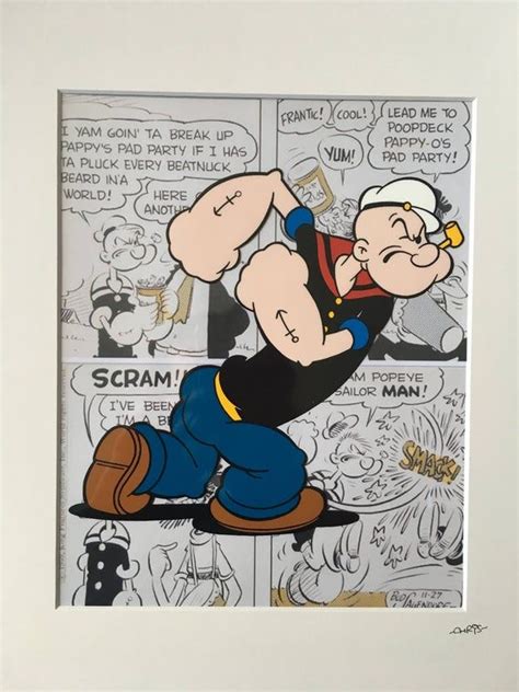 Popeye and Olive Oyl - Popeye - Hand drawn & hand painted cel in 2021 | Popeye and olive, How to ...