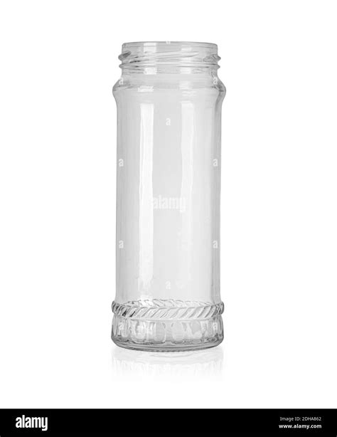 Empty long glass canning jar over a white background with clipping path Stock Photo - Alamy