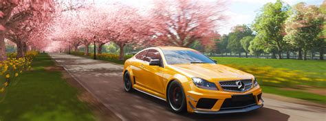 Download wallpaper Mercedes-Benz, Microsoft, game, AMG, Coupe, 2018, C63, Forza Horizon 4 ...