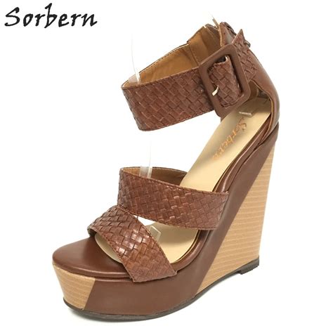 Sorbern 2017 Women Shoes Platform Wedge Size 14 Women Summer Shoes And Sandals Open Toe Custom ...