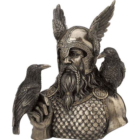 Norse God Odin Bust Statue