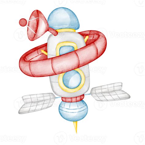 watercolor satellite space clip art 23322807 PNG