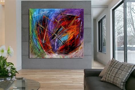 Abstract Wall Art Oil Painting Large Canvas For Luxury Home Decor ...