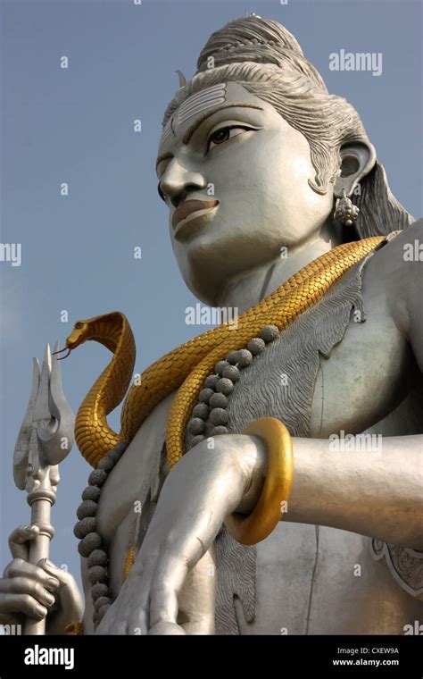 Giant statue of Lord Shiva overlooks the waters of the Arabian Sea at ...