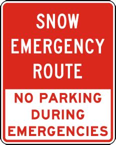 Buy Snow Route Signs | Orders Over $49 Ship Free