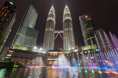 KLCC Park Water Fountain at Night - Ed O'Keeffe Photography