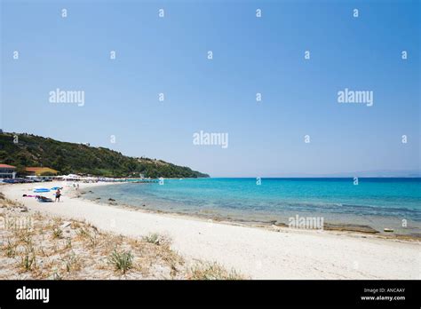 Beach, Afitos, Kassandra Peninsula, Halkidiki, Greece Stock Photo - Alamy