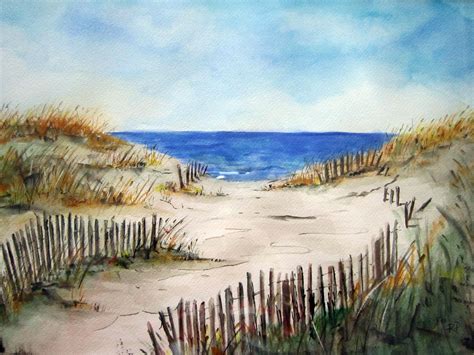 √ Beach Landscape Watercolor