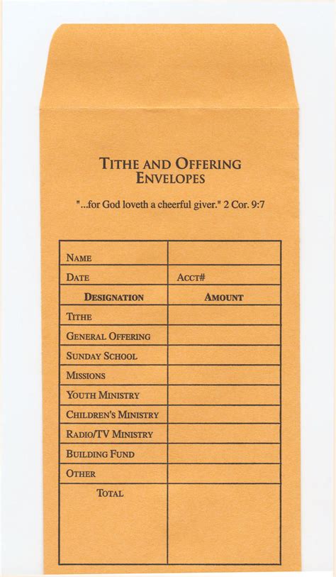 Tithe and offering envelope - B&H Publishing