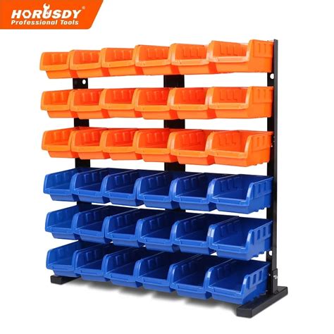 36 Pcs Bin Storage Rack Shelving Garage Storage Rack Tool Organiser Box ...