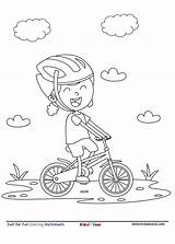 Bicycle Safety Coloring Pages sketch template