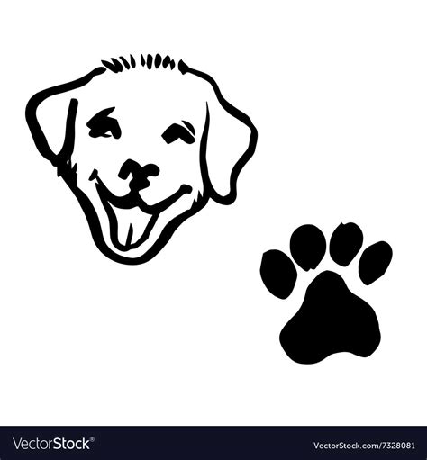 Dog footprint Royalty Free Vector Image - VectorStock