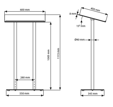 Tempered Glass Podium - MT Displays