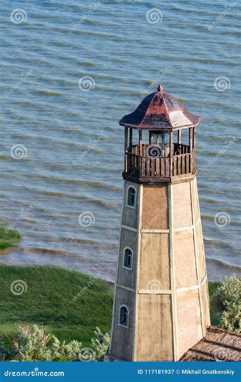 Old Abandoned Wooden Lighthouse Stock Image - Image of island, house ...