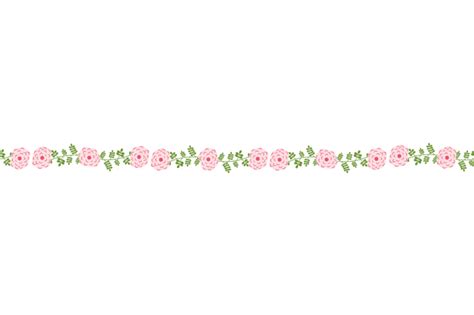 Pink flower border clip art, Floral border clipart, Wedding clipart By Pravokrugulnik ...