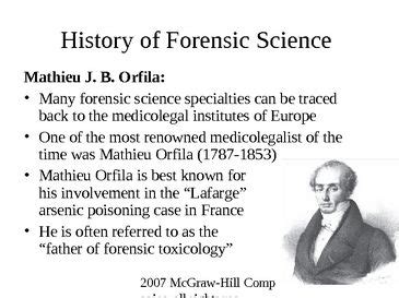 Mathieu Orfila - the father or Forensic Toxicology | Forensic ...