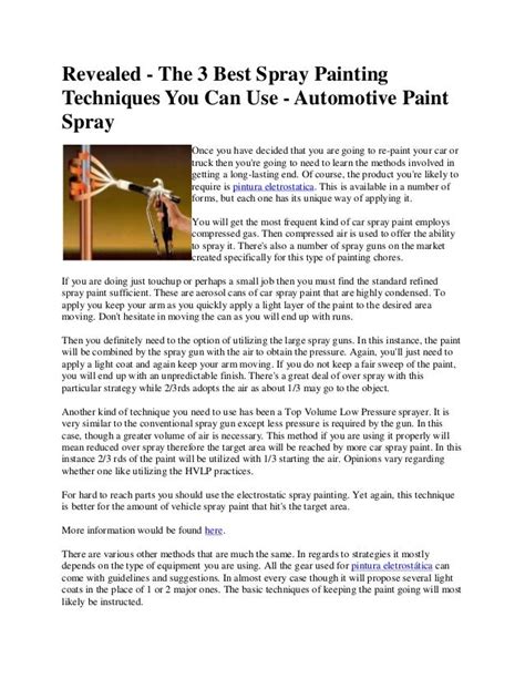 Revealed the 3 best spray painting techniques you can use - automot…