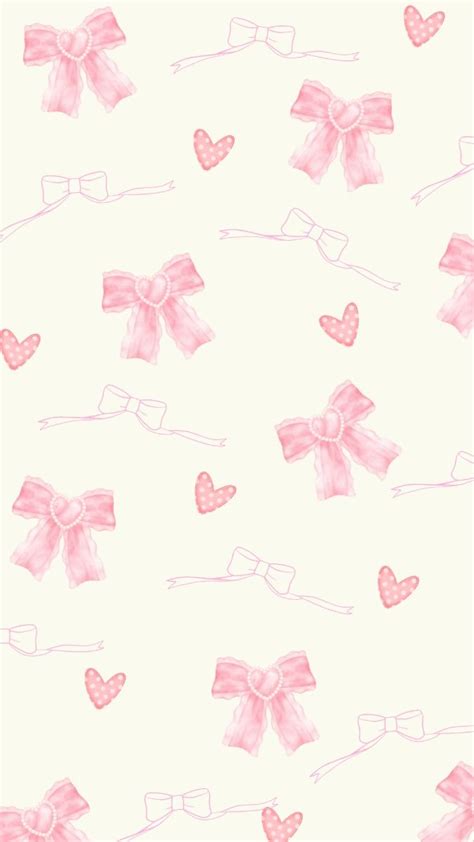 coquette aesthetic pink bow wallpaper for iphone android hd in 2024 ...