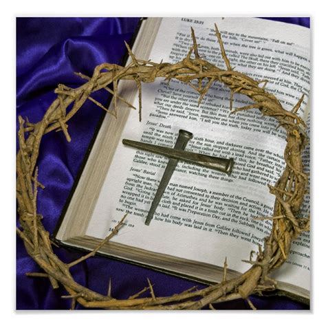 Crown of thorns with nails poster | Zazzle in 2024 | Church easter decorations, Lent decorations ...