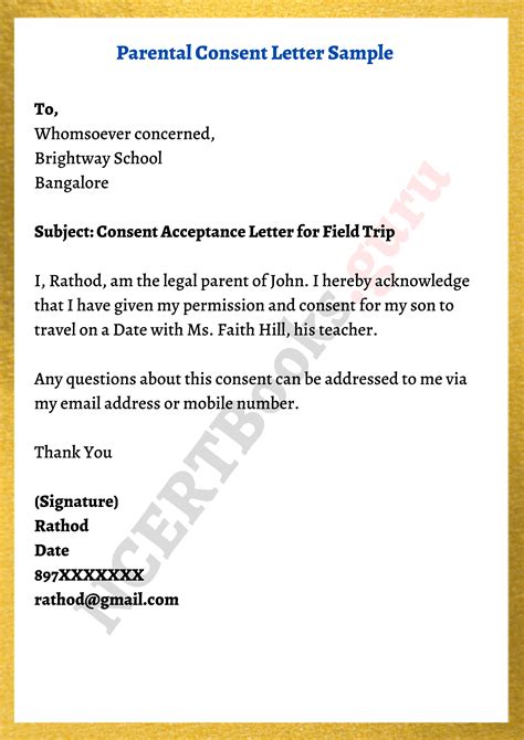 Consent Letter Format & Samples | Guidelines to write a Letter of Consent