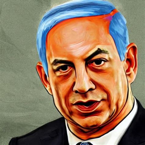 a badly painted portrait of benjamin netanyahu | Stable Diffusion | OpenArt