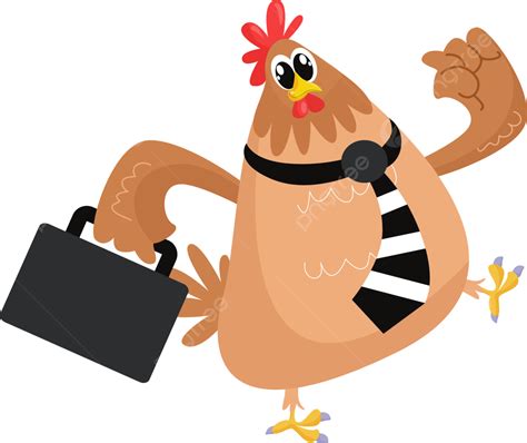 Rooster Chicken Mascot Logo Cartoon Animal Work, Rooster, Chicken ...