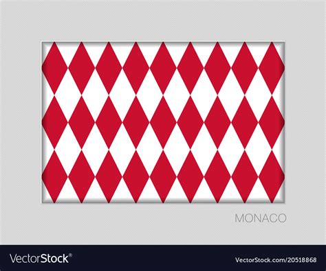 Flag of monaco alternate design version national Vector Image