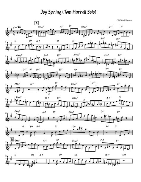 Joy Spring – Tom Harrell Sheet music for Trumpet in b-flat (Solo ...