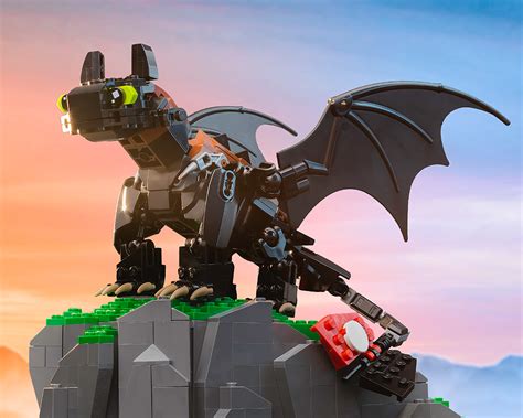 Instructions for Custom LEGO Toothless Dragon, How to Train Your Drain | Custom lego, Lego ...