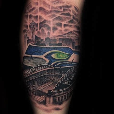 30 Seattle Skyline Tattoo Designs For Men - City Ink Ideas