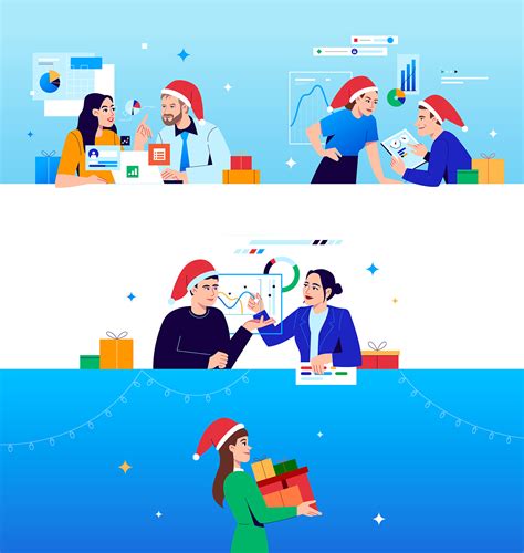 New Year's and Christmas greetings corporate card on Behance