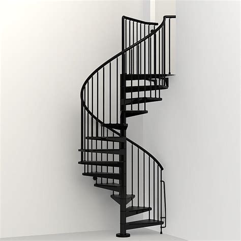 Arke Civik 63 in. Black Spiral Staircase Kit-K03020 - The Home Depot