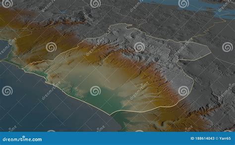 Tacna, Peru - Outlined. Relief Stock Illustration - Illustration of ...