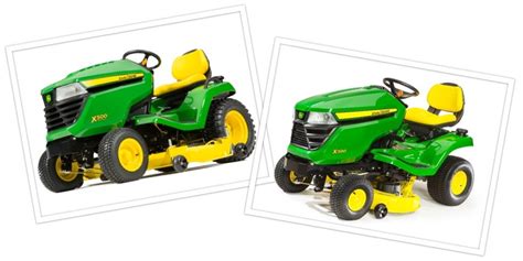 John Deere Equipment Comparison: X300 and X500 Riding Lawn Tractors