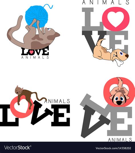 Animal love Royalty Free Vector Image - VectorStock