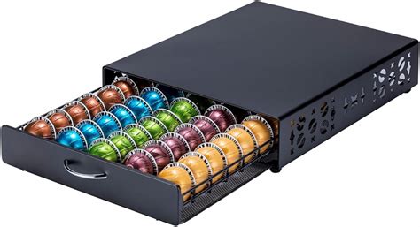 Amazon.com: ZCDCP Nespresso Pod Holder Vertuo pod Storage Drawer Black ...