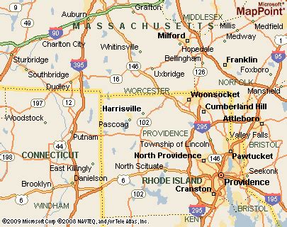 Burrillville, Rhode Island Area Map & More