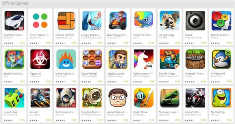 Google adds Offline Games collection to Google Play