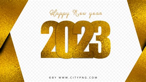 2023 Happy New Year Luxury Premium Gold Design PNG | Citypng