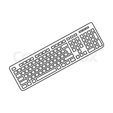 Keyboard icon in outline style ... | Stock vector | Colourbox