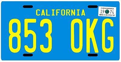 The Rockford Files 1974 James Garner CA License plate | eBay