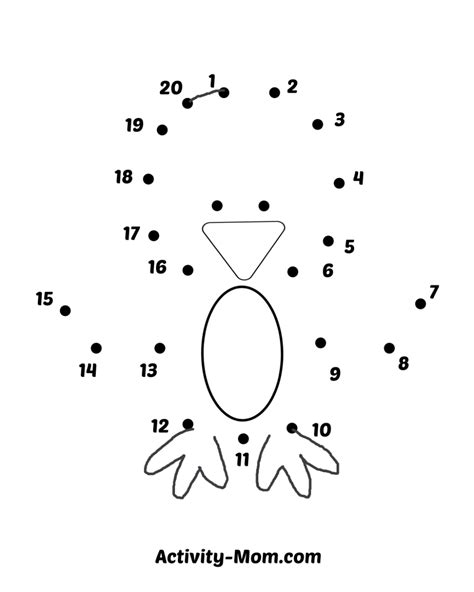 Dot to Dot Worksheets Numbers 1 to 20 (free printable) - The Activity ...