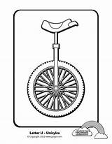 Unicycle Coloring Page sketch template