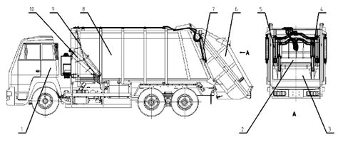 Back-loading Garbage Truck | Download Scientific Diagram