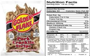 Golden Flake Pork Cracklins W/Red Pepper Seasoning 3.50 oz (Pack 4 ...