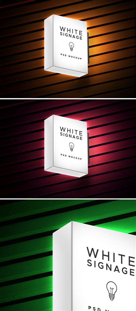 Light Box Display Signage PSD Mockup - GraphicsFuel