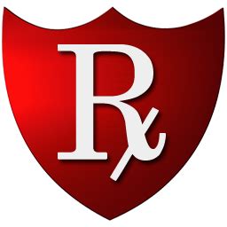 Pharmacy red rx shield clipart image - ipharmd.net