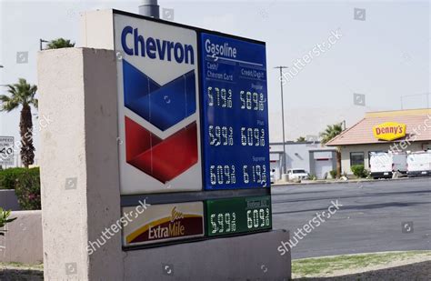 Chevron Gas Station Displays Their Current Editorial Stock Photo ...