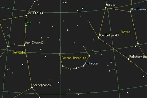 The Constellation Corona Borealis - by Astronomy Net